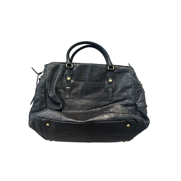 MARGOT Leather Animal Print Embosserd Satchel Handbag - Picture 7 of 9